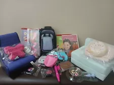 American Girl Doll Accessories Lot- Futon, Suitcase, Gaming Chair- Fast Shipping