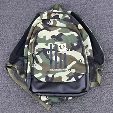 True Religion Camo Ripley Backpack Laptop Bag Horseshoe Logo School