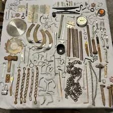 MISC SCRAP METAL FOR ARTS AND CRAFTS, WELD ART, STEAM PUNK CHAINS, HOOKS, GAUGE