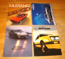 Lot of 4 Ford Fox Body Mustang GT SVO Car Dealer Sales Brochures 1979 1981-82-84