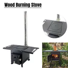 Portable Outdoor Wood Stove Camping Picnic Travel Cook Heating Burning Stove