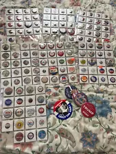 LARGE LOT 135 OF VINTAGE PRESIDENTIAL CAMPAIGN BUTTONS/PINS LBJ KENNEDY Trump