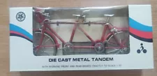 Vintage Die Cast Metal Tandem Bicycle Red 1:10 Scale