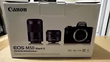 CANON EOS M50 Mark II Mirrorless Camera TWIN Lens Kit