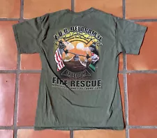 Gildan Ultra Cotton Mens M T-Shirt D2 Fire Rescue Nimruz Province Afghanistan