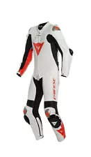 White Dainese Sports Cafe Racing Leather Suit Handmade Dainese Biker Suit