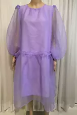 NWT Cynthia Rowley Tallulah Organza Dress Lavender Large $375