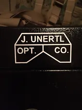 J. Unertl Opt. Co. Vinyl Sticker Logo Rifle Scope White