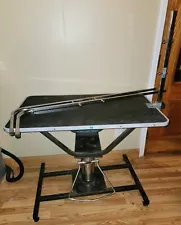 Heavy Duty X-Lift Hydraulic Pet Dog Grooming Table For Large Dogs W/ Clamb/ Arm