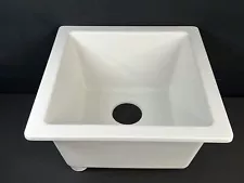 Houzer E-100U Quartztone Granite Dual Mount 13" x 13 " Single Bowl Bar Sink Used