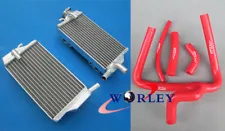 FOR Honda CR250 CR 250 R CR250R 2002-2004 2003 aluminum radiator + RED hose (For: 2003 CR250R)