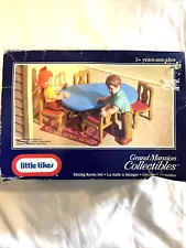 Vintage Little Tikes Grand Mansion Collectibles Dining Room Set 5526 Sealed New