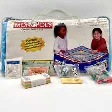 Monopoly Inflatable 2001 Kidz Kraze Game Table Set w/ Tote Handle Bag New Read