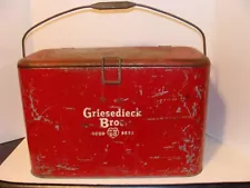 1950's Griesedieck Bros. Beer All Metal Cooler ~ Progress Refrigerator