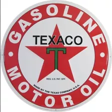 Texaco Logo Lg 24 inch Large Round Sign by Signs4Fun