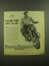 1952 Harley-Davidson Hydra-Glide Motorcycle Ad - A He-Man sport you'll go for