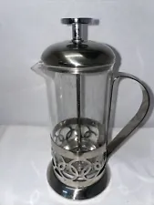 French Press Designer Stainless Steel and Glass