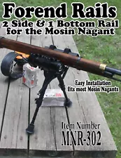 Mosin Nagant Forend Rails - 2 Side & 1 Bottom Rail - Easy Installation