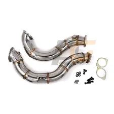 for 07-12 13 BMW E90 E91 E93 135i 335i N54 3" Twin Turbo Charge Exhaust Pipe Kit (For: 2010 BMW 335i)