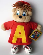 RARE VINTAGE 1991 ALVIN AND THE CHIPMUNKS 9" PLUSH TOY HASBRO NEW WITH TAGS !