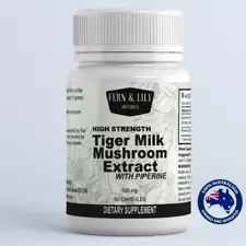 High strength Tiger Milk Mushroom extract 20:1 with piperine Lignosus rhinocerus