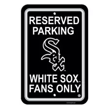 Chicago White Sox 12"x18" Plastic Fan Zone Parking Sign [NEW] MLB Wall Plaque