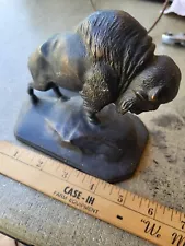 Buffalo/Bison Statue/Door Stop/Paperweight Bronze Or Brass