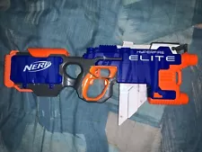 NERF N-strike Elite Hyperfire Blaster w/ 8 Dart Magazine Requires x4 D Batteries