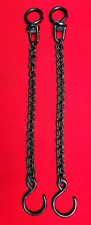 HANDMADE Black REIN CHAINS 10" Cowboy Vaquero For Bridle Bit Ranch Horse #2