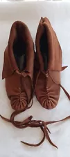 Handmade deerskin moccasins for regalia