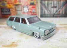 Hot Wheels Premium 1969 Nissan Skyline Wagon Green 1:64 Diecast Rubber Tires