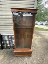 gun cabinet wood Vintage