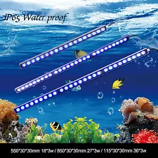 POPULARGROW 54w/81w/108w LED Aquarium Light Bar Blue Bulb Fish Tank Plant Coral