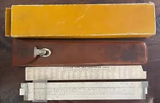 1950 Dietzgen Slide Rule. Leather Case. Original Box