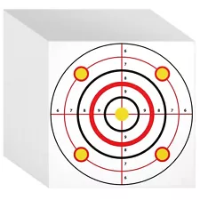 50 Sheets Bullseye Paper Shooting Targets for Firearms Range Practice, 11x11 In