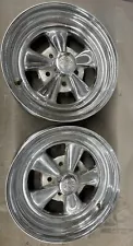 Vintage Cragar SS 15x7 Deep Dish Chrome Wheels 5 Spoke Rims (2) Ford Dodge AMC