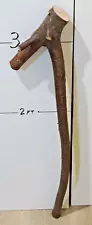 42" Black Cherry Wood Walking Stick Carving Blank Staff Craft Knob 1 1/2~2 3/8"D