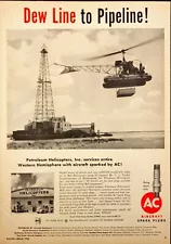 New ListingAC Aircraft Spark Plugs Petroleum Helicopters, Inc. Pipeline Print Ad 1958