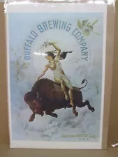 Buffalo Brewing Company Sacramento beer vintage poster 19988