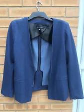 Ladies Blue Jacket By Jasmine & Juliana Size 14 Poly/viscose/elastane Mix