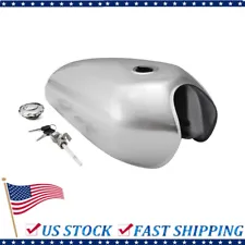 9L 2.4Gallon Motorcycle Fuel Gas Tank w/ Cap For Honda CG125 Cafe Racer Durable~