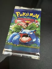 Pokemon Base Set Sealed Booster Pack VENUSAUR art - Unweighed ! SPANISH - Mint