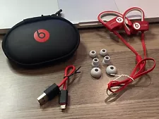 Beats by Dr Dre Powerbeats 2 Wireless In-Ear Headphones Ear Buds For Apple - Red