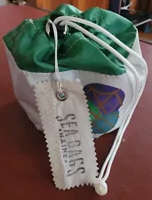 Sea Bags of Maine NWT RaRe Bucket Drawstring Sail Bag Green Purple Glass Buoy