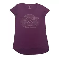 Women’s Purple Wonder Woman Short Sleeve Pullover T-Shirt Size XS