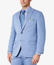 NEW Sean John Men's Classic-Fit Solid Suit Jacket Two Button Light Blue Size 40R