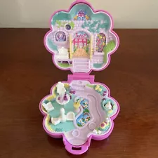 COMPLETE 1990 Polly Pocket Secret Garden Surprise Bluebird Toy Pink Compact