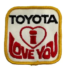 Vintage Toyota I Love You Patch NOS Mint RARE 3”