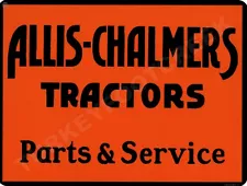 Allis-Chalmers Parts & Service 9" x 12" Metal Sign