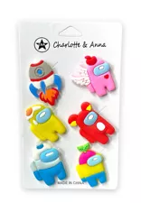 SHOES CHARMS FOR CROCS AMONG US IMPOSTER IMPOSTERS CREW SET 6 PCS COLLECTIBLES